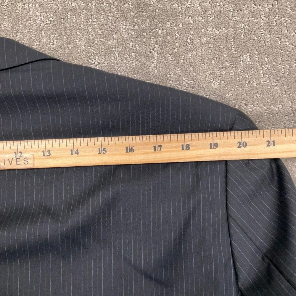 Hugo Boss Blazer Mens 44L Navy Blue Pinstripe Selection Ivy Leage Executive Wool